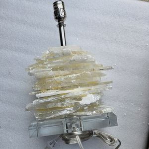Selenite & Lucite Lamp NEW *As - Is*